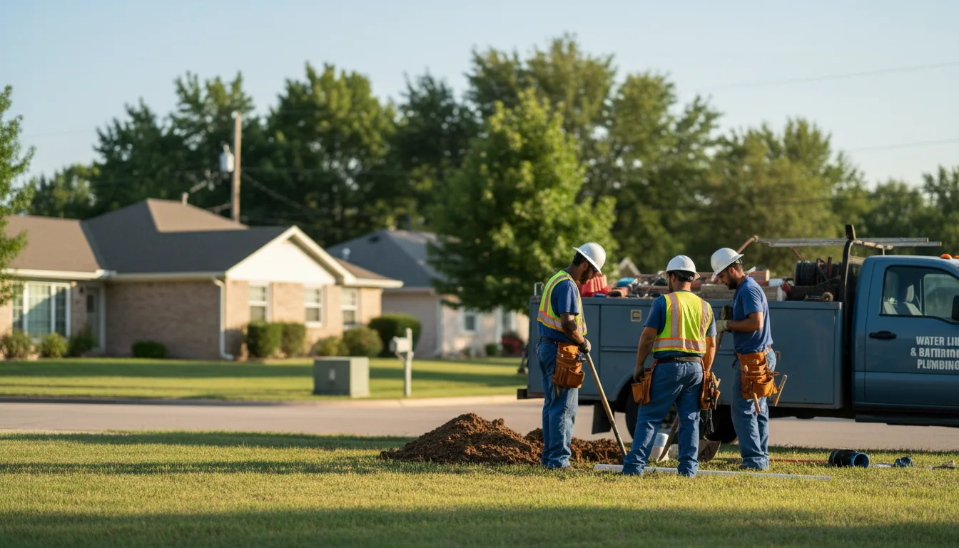 Residential water line and bathroom plumbing service in Lyndhurst, VA